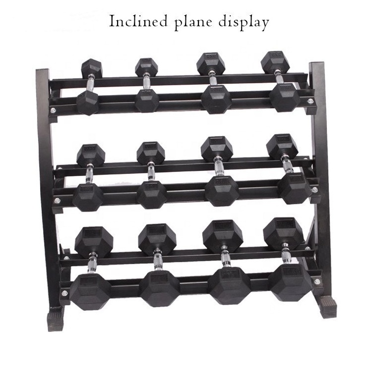 Wholesale High Quality Fitness Equipment Gym 3-tier Dumbbell Set Rack