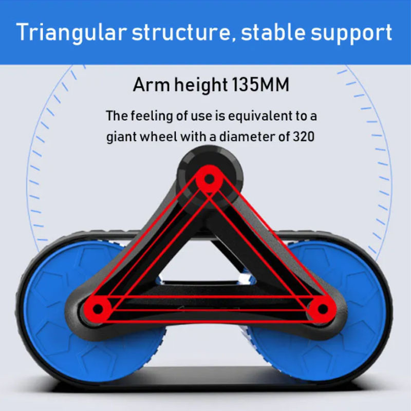 JW Wheel for Abdominal Exercise, Core Workout Equipment with Automatic Rebound Assistance and Resistance Springs