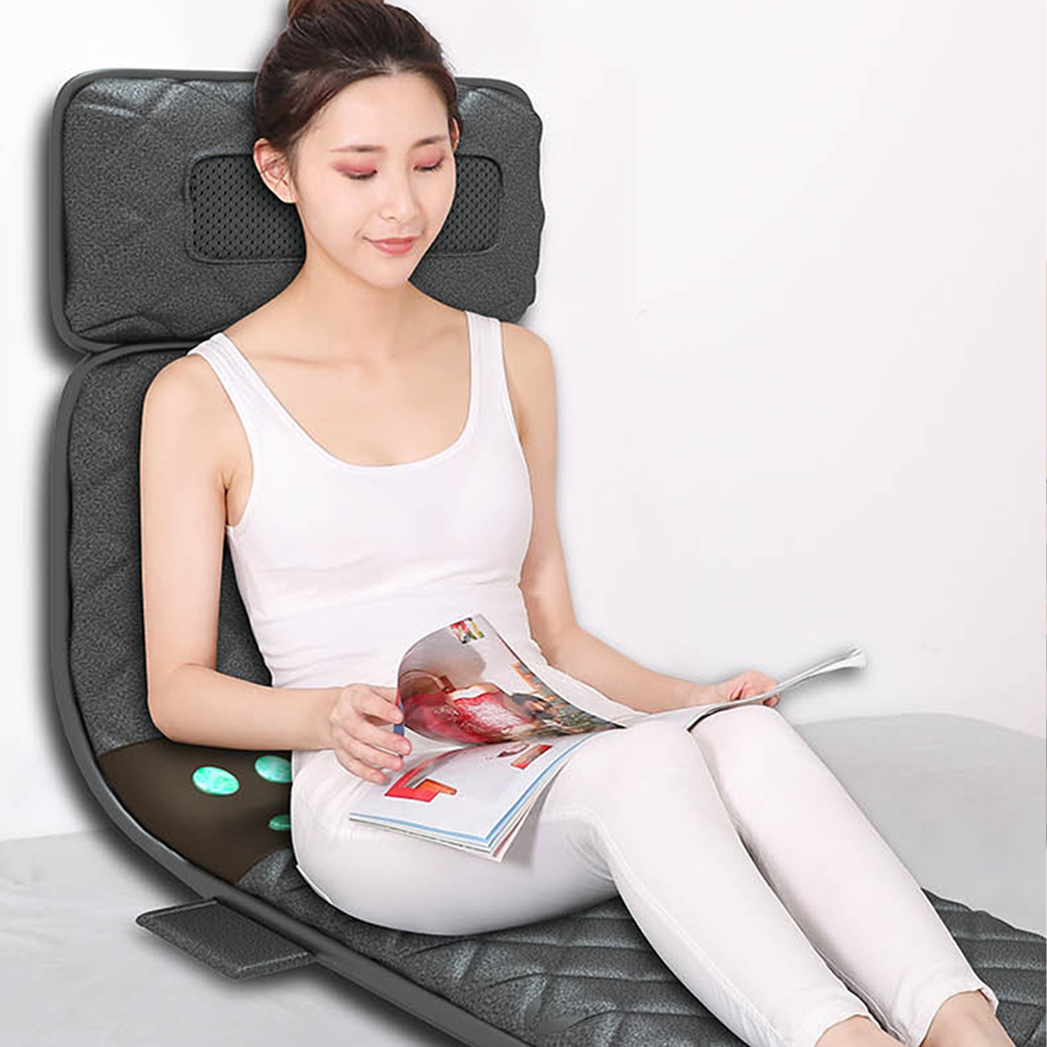 Magnetic Massage Bed Shiatsu Rolling Electric Vibrating Collapsible Full-body Massage Therapy  Mattress