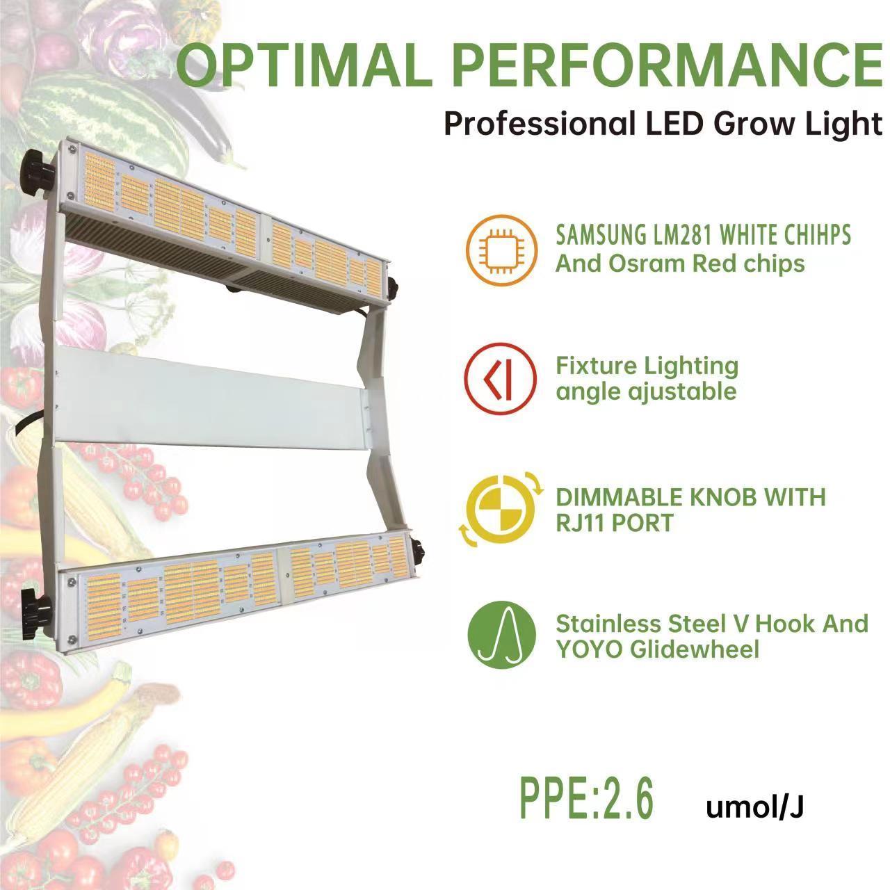 JK Lighting Dimmable Control Lm281b Lm301b Chips Full Spectrum Bars Plant Led Grow Light Strip 600Watt 800Watt 1000watt 1300watt