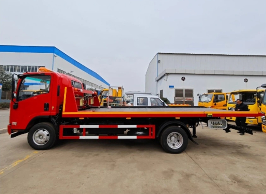 Diesel light 4X2 flat bed road rescue trailer body flip truck