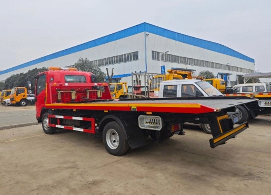 Diesel light 4X2 flat bed road rescue trailer body flip truck