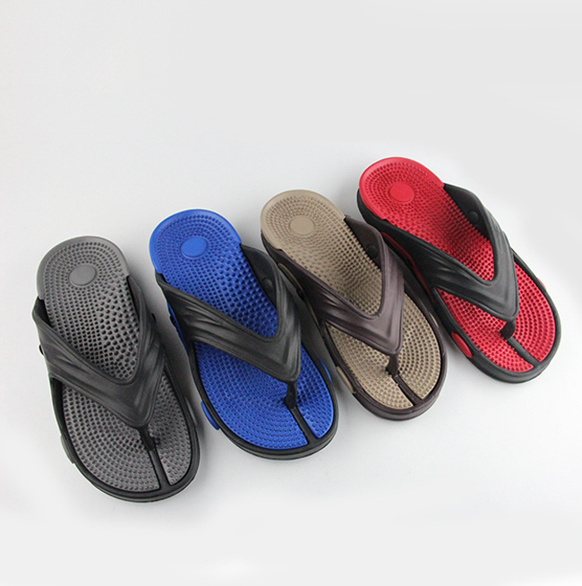 Spring Men EVA Massage Spa Flip Flops Male Rubber Foaming Plastic Slippers Health Hotel Slide