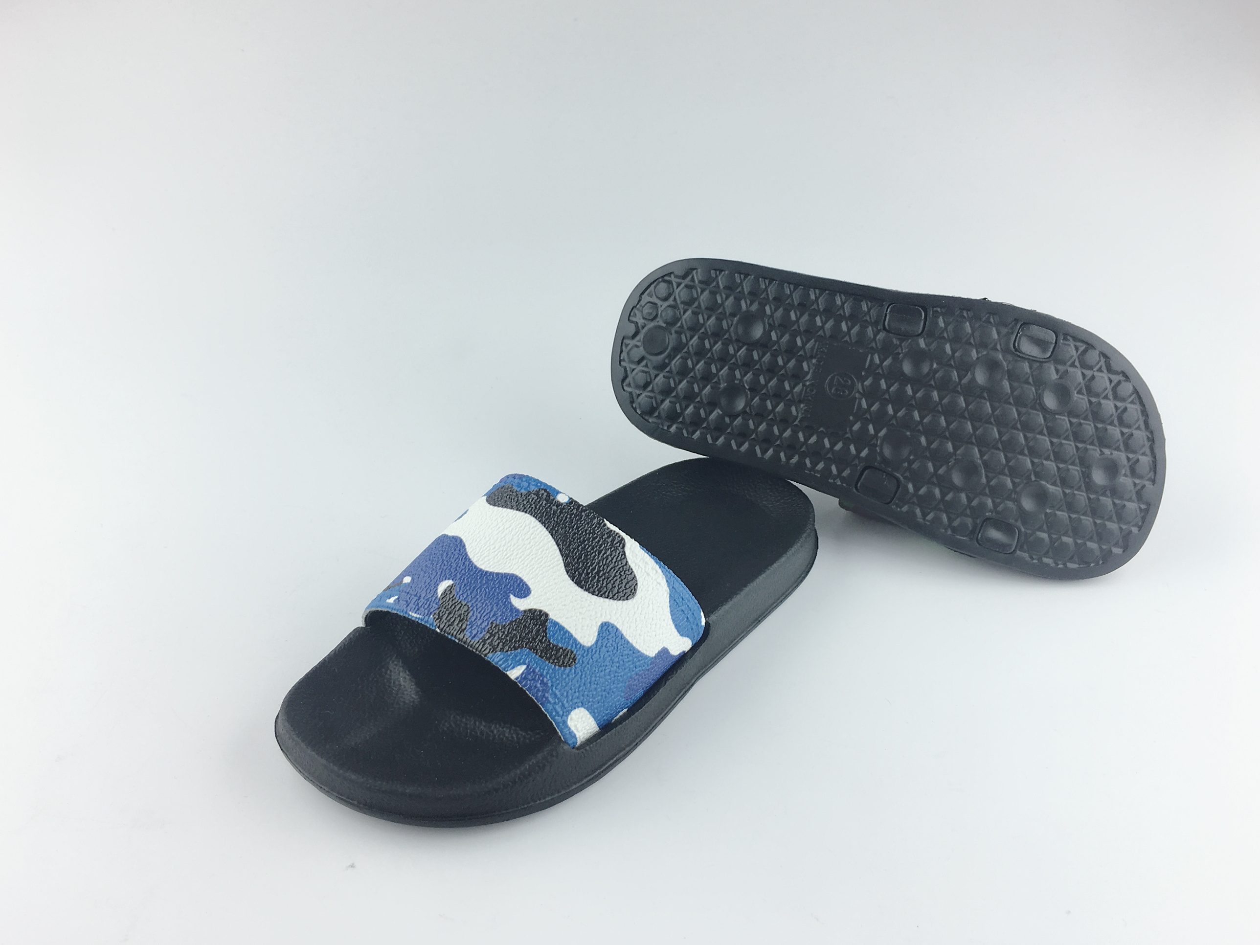 wholesale cheap Eva plain customized design 3d screen print slipper, custom logo man pu slide sandals, blank sublimation slides