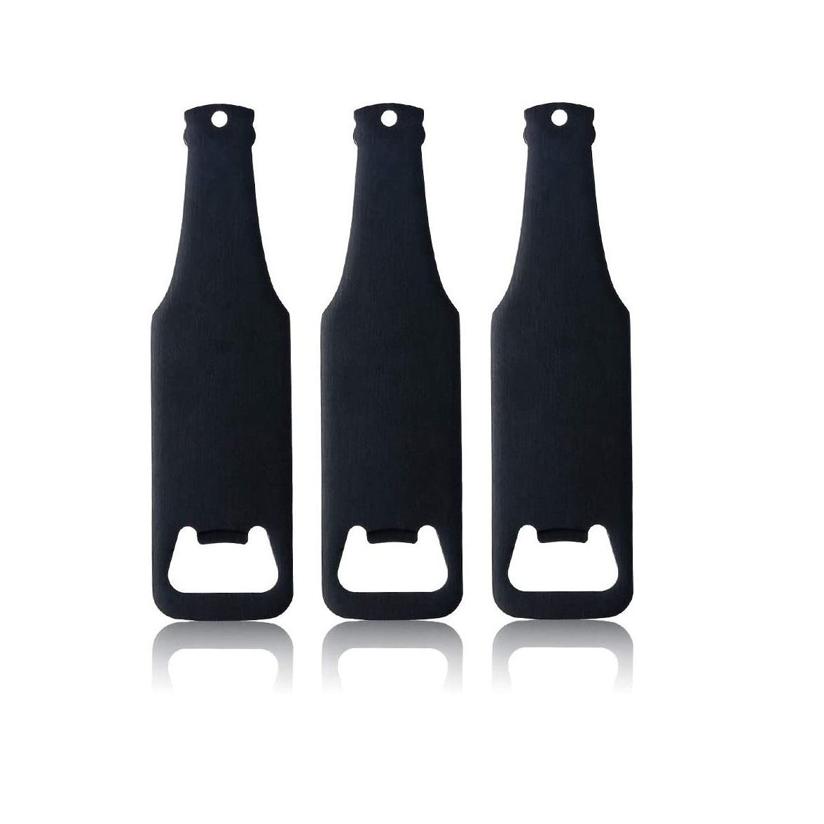 Stainless Steel Bottle Shape Opener Flat Handle Solid and Durable Beer Openers for Home Kitchen Bar Restaurant Party Tools