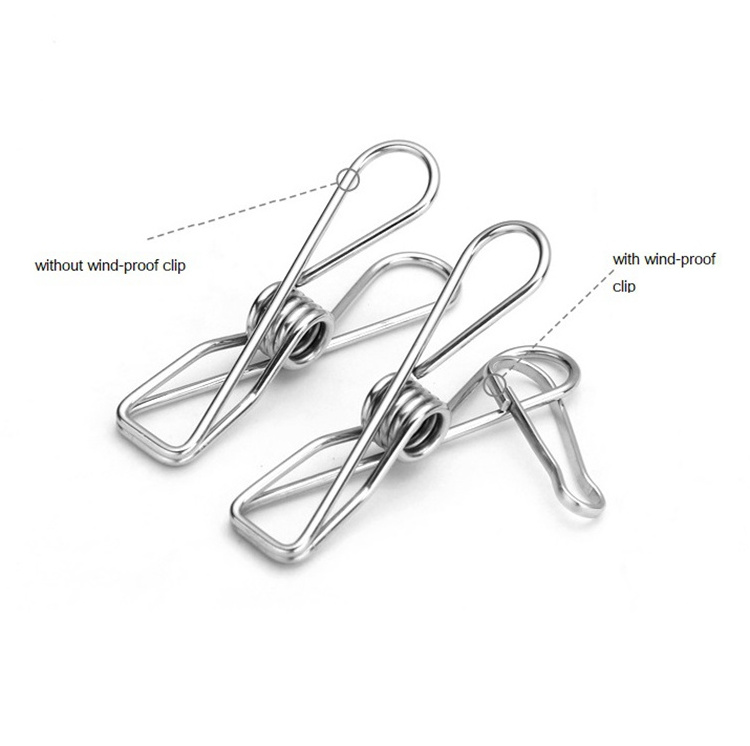 Multipurpose Wind-proof Metal Photo Clips Stainless Steel Wire Clothes Hanging Pegs