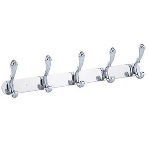 Bathroom Robe Hook 5 Hooks Stainless Steel Hanger Towel Hat Coat Clothes Wall Mounted Hook Hanger