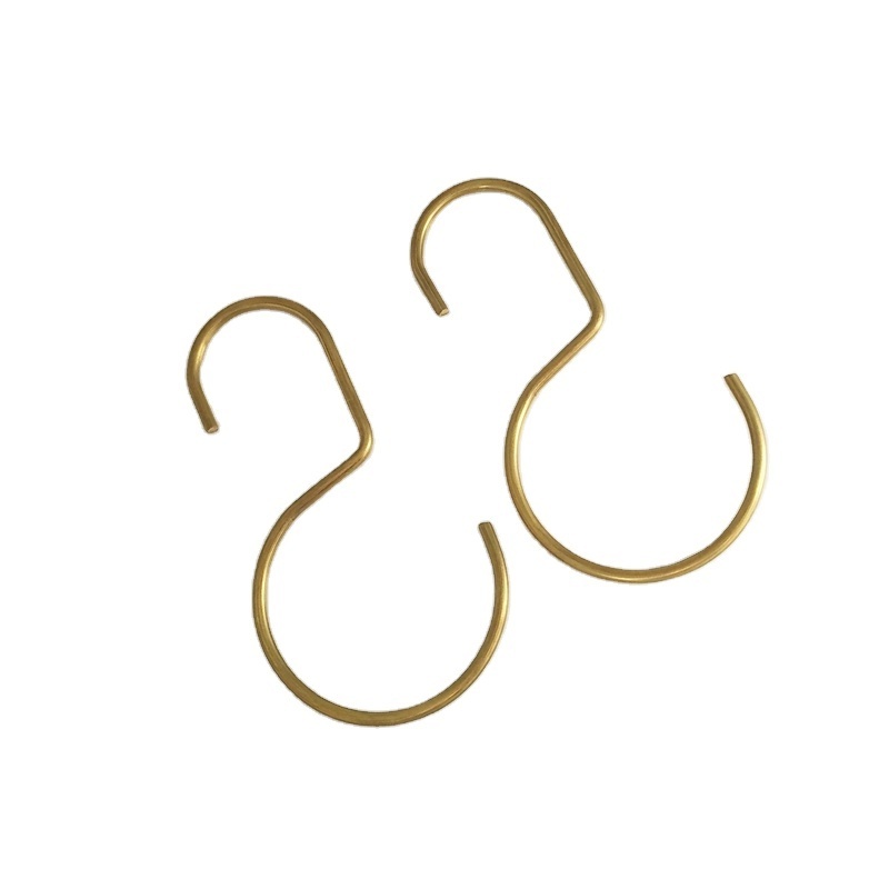 Wholesale China Custom Creative Brass s Hooks Gold Color S Shape Hanging Hook