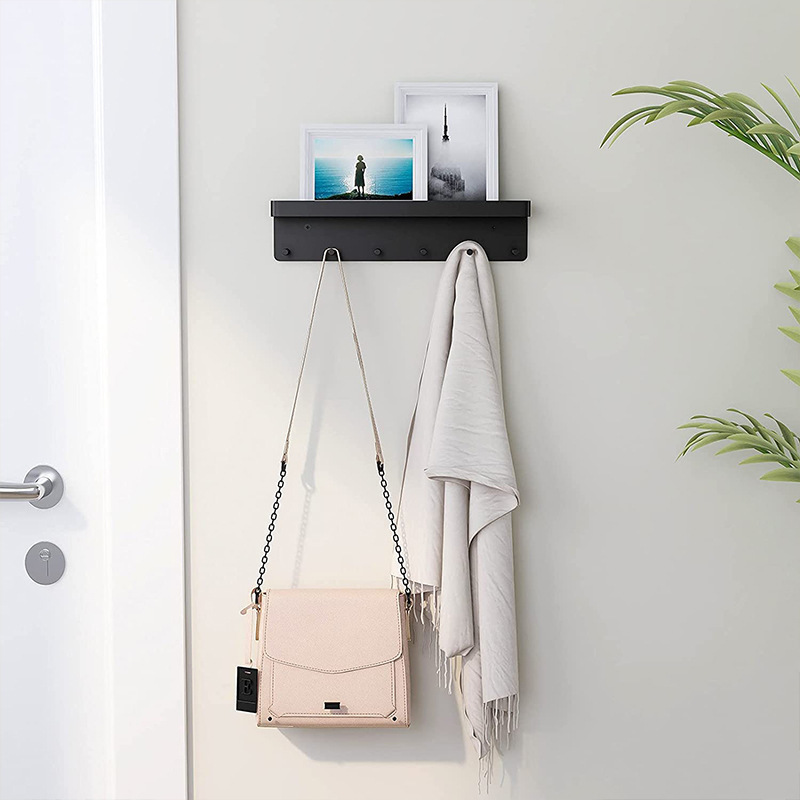 Decorative Mail Organizer Wall Mount with Key Hooks Mail Holder Key Rack Organizer 6 Hooks Key Holder for Wall