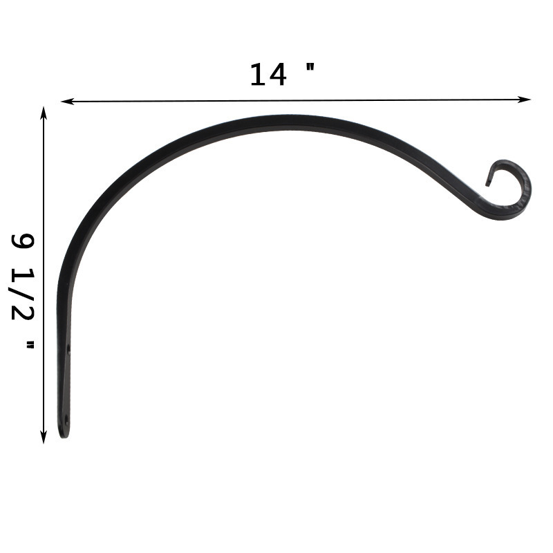 Factory 14 Inch Wall Hook Hanging Plant Bracket Plant Hanger for Bird Feeders Wind Chimes Flower Basket