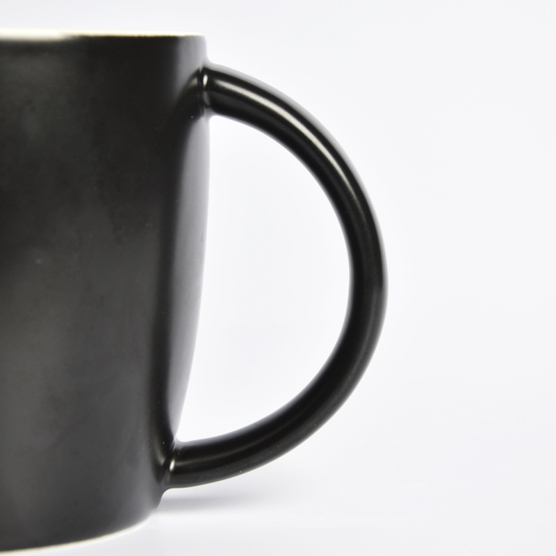 Hot Sale Porcelain Mugs Ceramic Black Coffee Cup Water Cup with Handle Factory Wholesale  8/12/14/16Oz