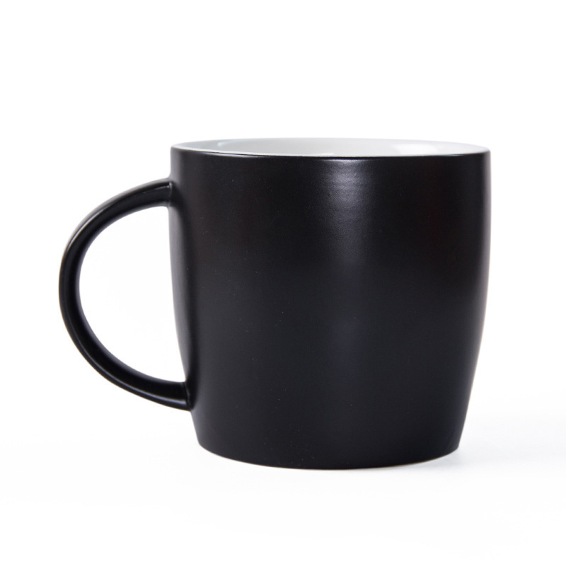 Hot Sale Porcelain Mugs Ceramic Black Coffee Cup Water Cup with Handle Factory Wholesale  8/12/14/16Oz