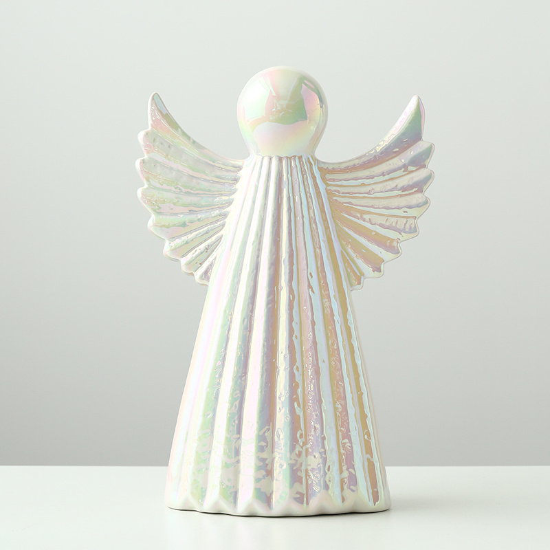 CERAMIC WHITE CHRISTMAS DECORATION ANGEL TABLE TOP HOME DECORATION HIGH QUALITY WHITE DECORATION