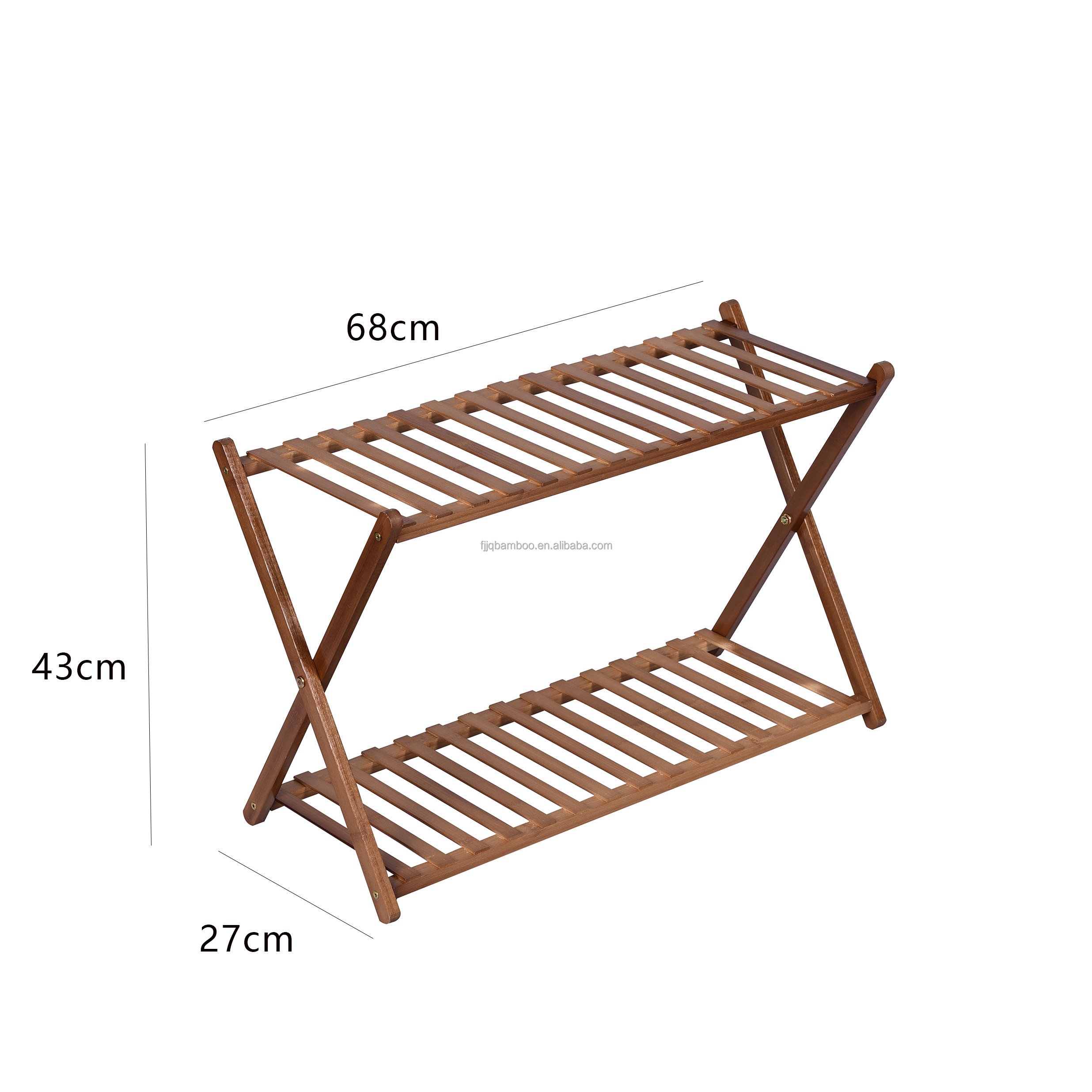 Eco Friendly Durable Entryway Bamboo Shoe Organizer Space Saver Bamboo Footwear Rack Bamboo Shoe Shelf Rack