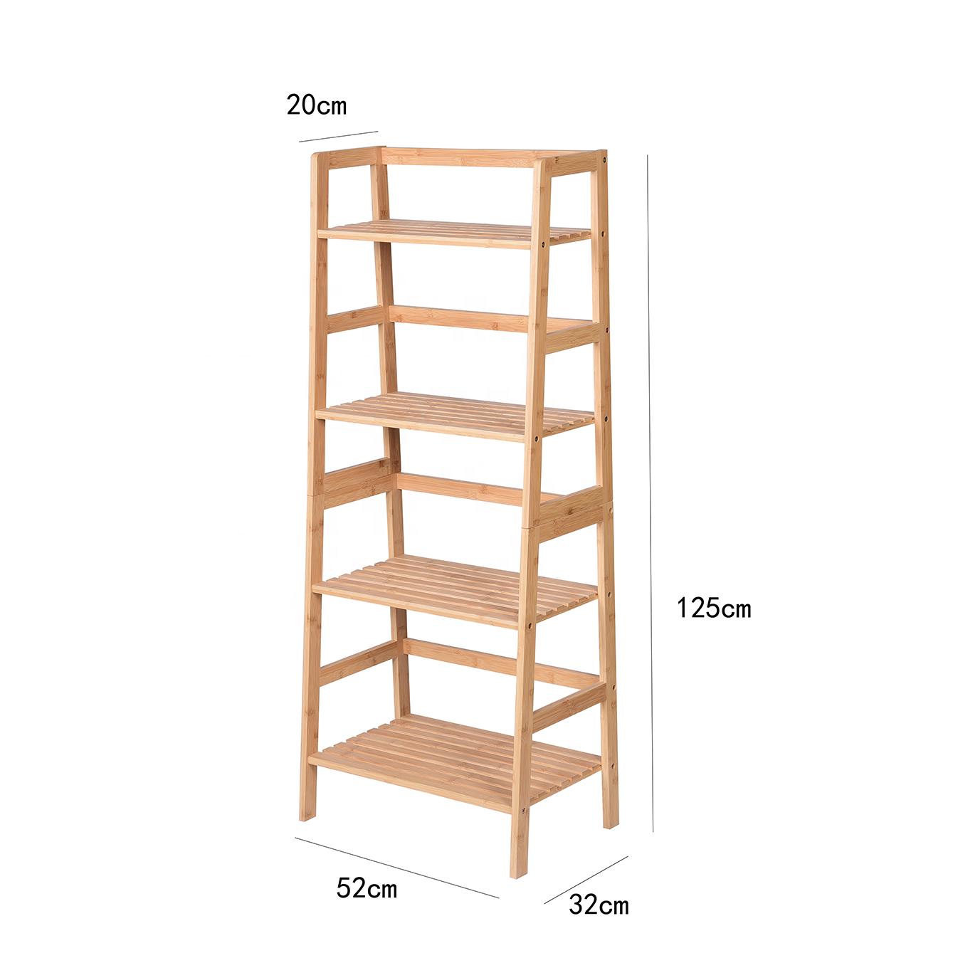 Factory Supply 4 Tiers bathroom organizer four layers bamboo  bathroom shelves For Bathroom