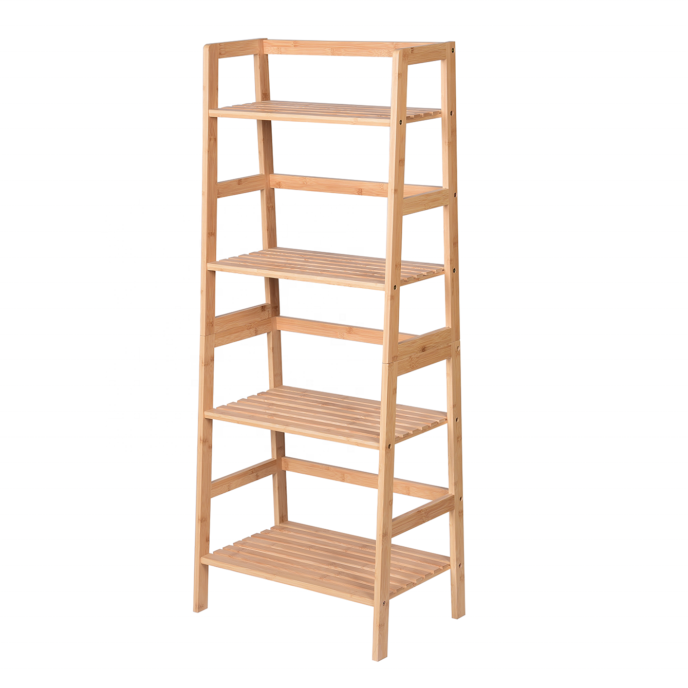 Factory Supply 4 Tiers bathroom organizer four layers bamboo  bathroom shelves For Bathroom