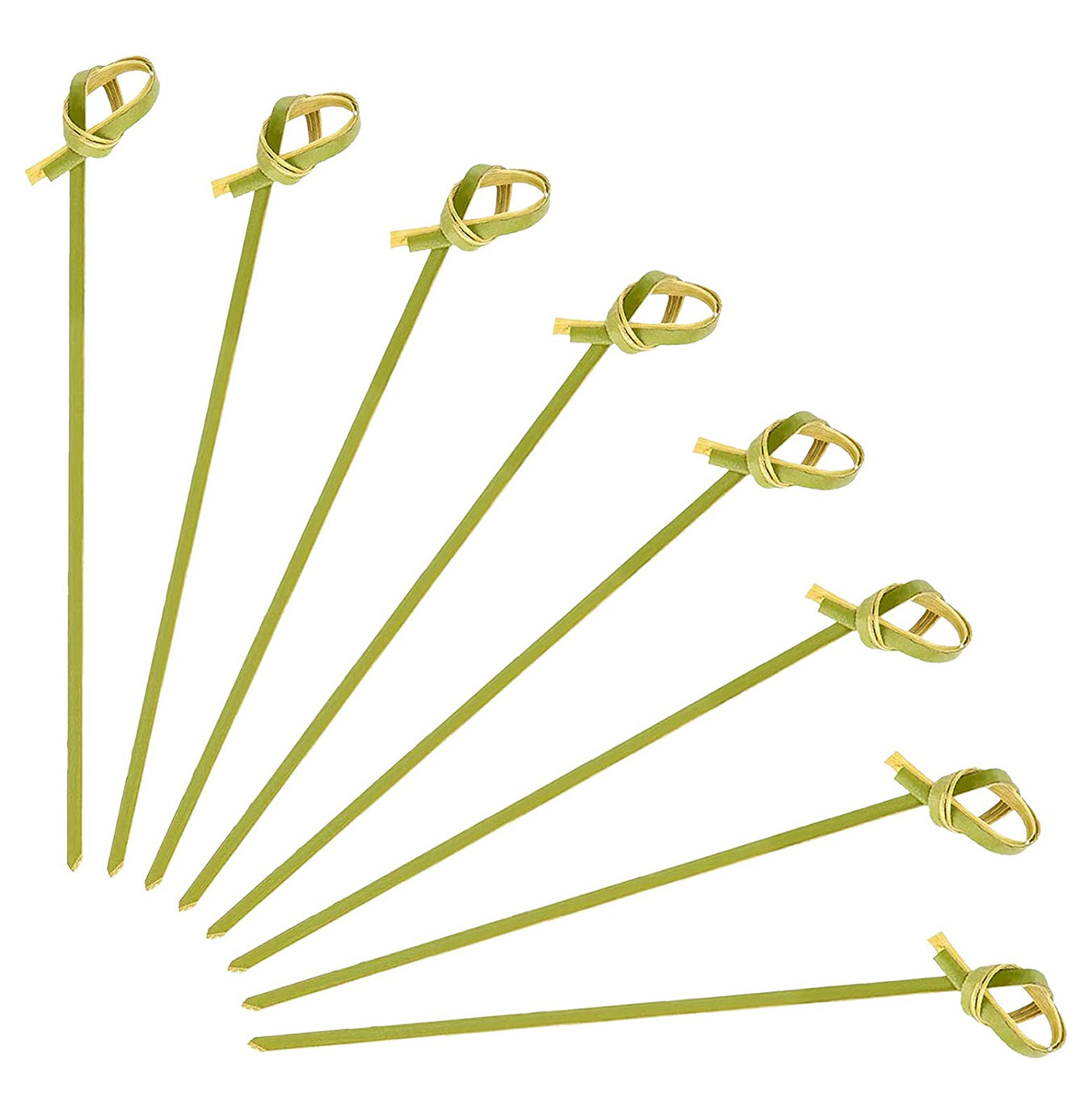 Bamboo Knot Cocktail Skewers Picks 5 Inches Food Stick Skewer Fruit Picking Stick Great For Party  BBQ Snacks Sandwiches