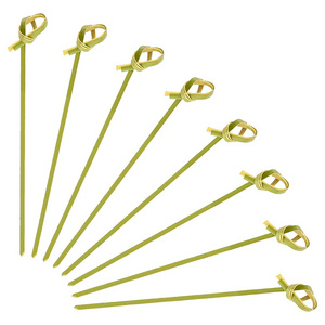 Bamboo Knot Cocktail Skewers Picks 5 Inches Food Stick Skewer Fruit Picking Stick Great For Party  BBQ Snacks Sandwiches