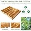 Expandable Bamboo Cutlery Drawer Organizer, Kitchen Drawer Organizer