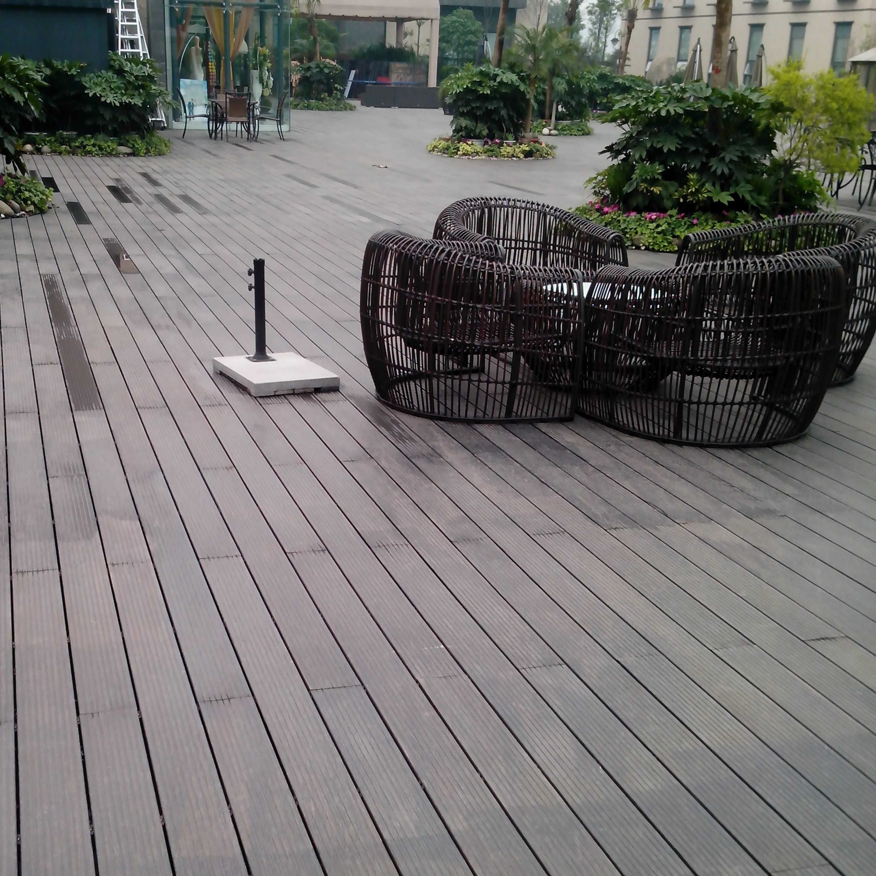 Wholesale Bamboo Terrace Decking Board Patio Deck Tiles Wpc Flooring Cheap Bamboo Composite Decking