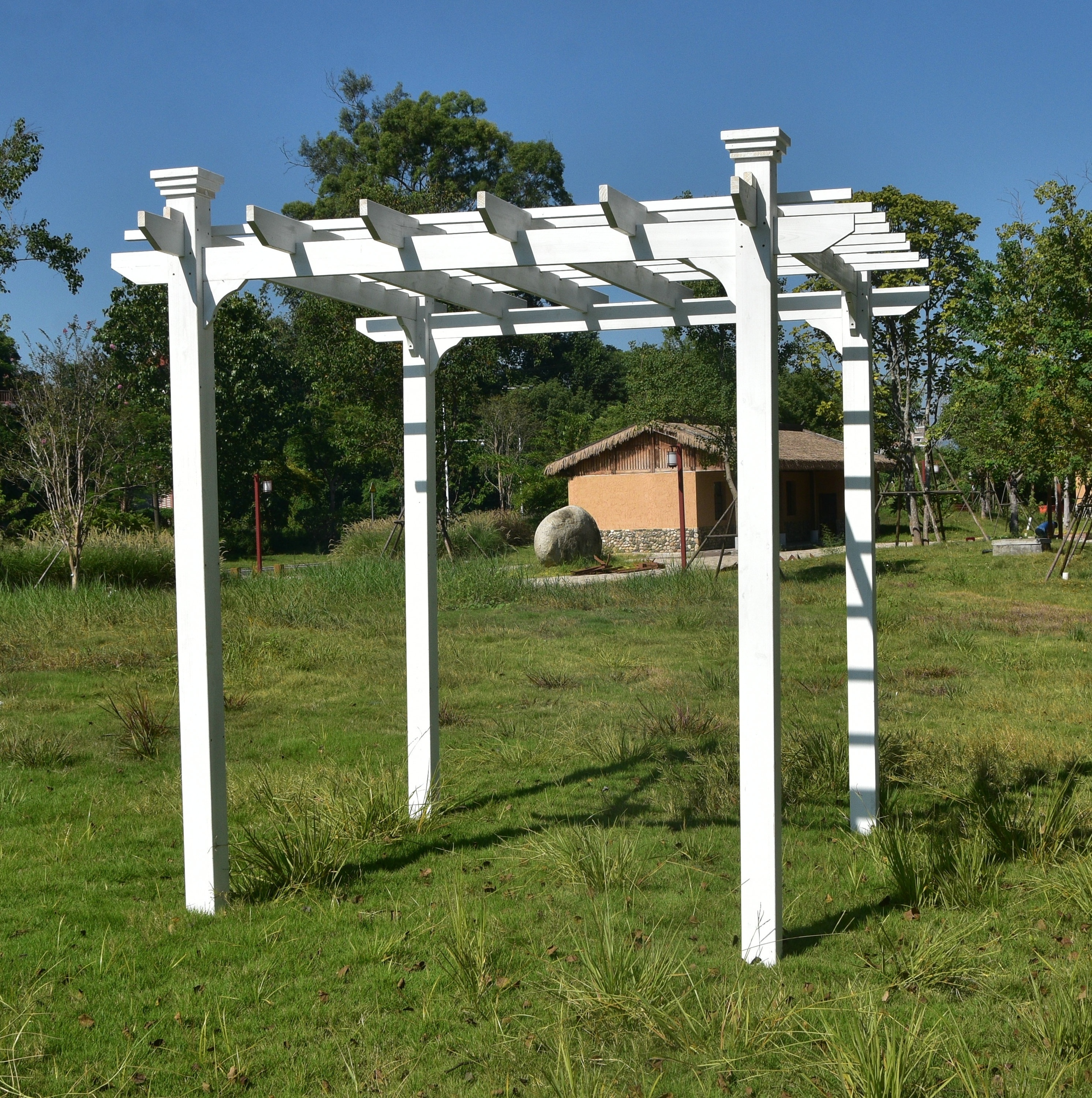 2.3*2.3M Small size garden pergola gazebo wood outdoor