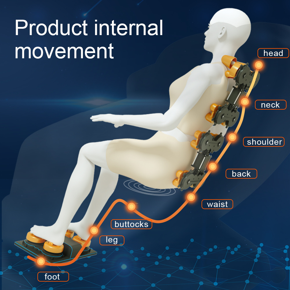 2024  Kneading Heating Massage Acupuncture Point Massage Full Body One-button Zero Gravity Function Massage Chair Human Touch