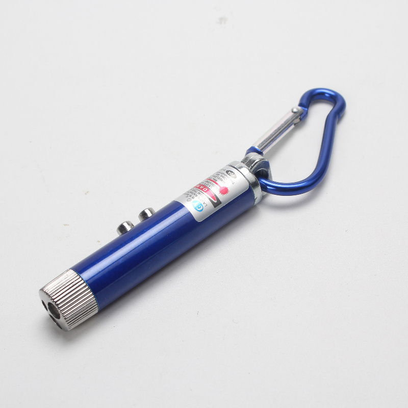 Red laser pointer mini led flashlight UV light multifunction  metal led light keychain