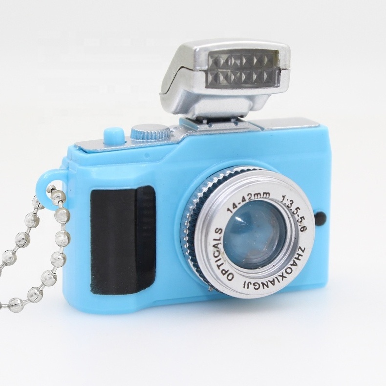 Factory wholesale Camera keychain with light and sound