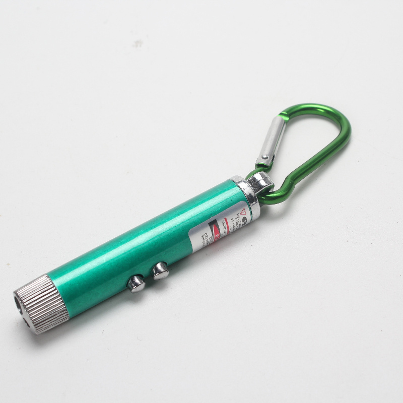 Red laser pointer mini led flashlight UV light multifunction  metal led light keychain