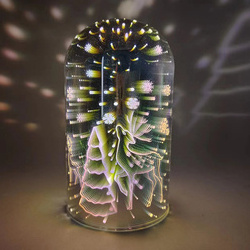 New 3D Firework Glass Dome Lighting Up Hand Blown Glass Multiple Pattern Wholesale Party Ornament Desktop Crafts Decorative