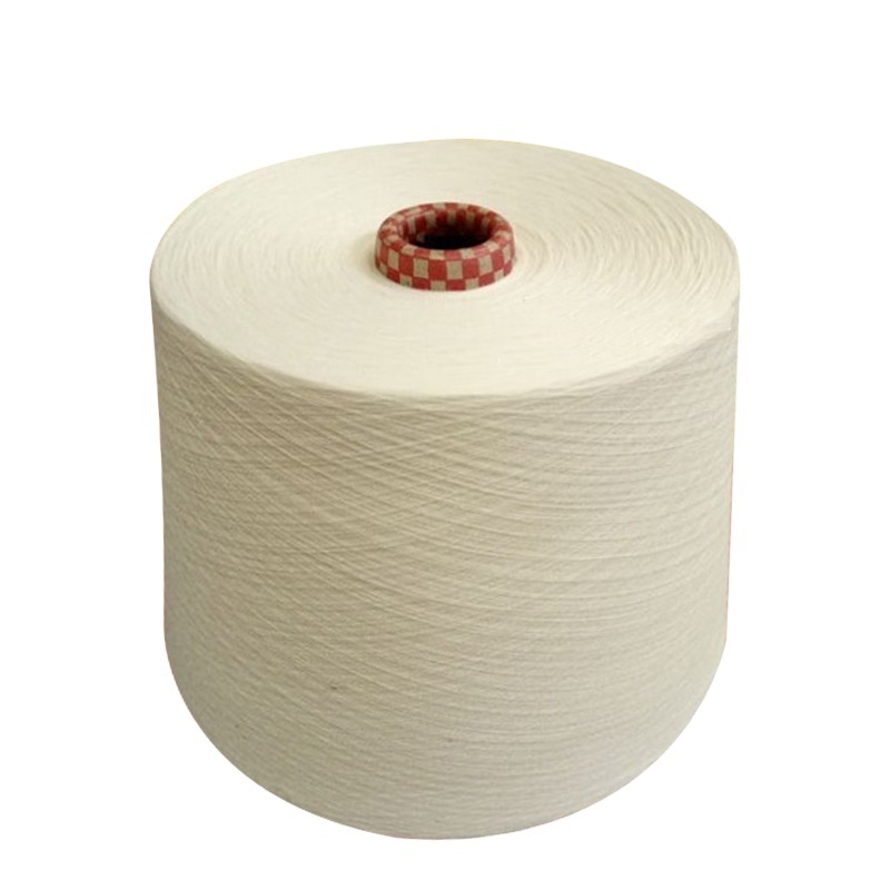 Regenerated Yarn 21s Polyester Yarn Recycled Raw White Spun Polyester Yarn For Weaving