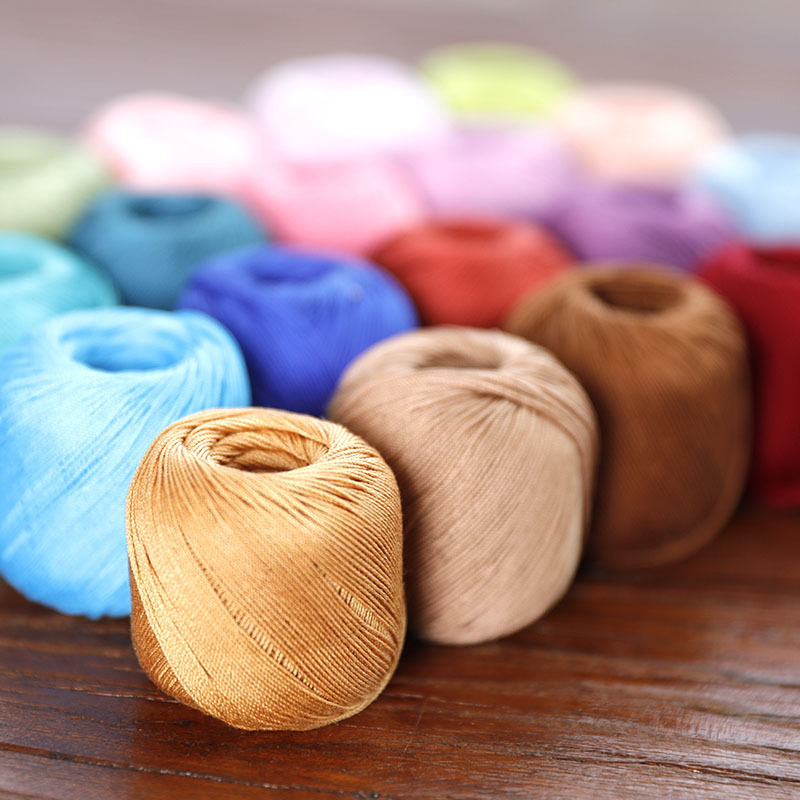 Small Size Novice Wool 100% Cotton Crochet Hand Knitting Yarn Crochet Lace Thread