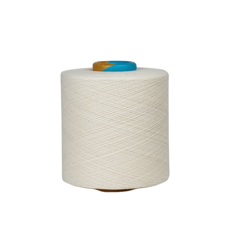 Regenerated Yarn 21s Polyester Yarn Recycled Raw White Spun Polyester Yarn For Weaving