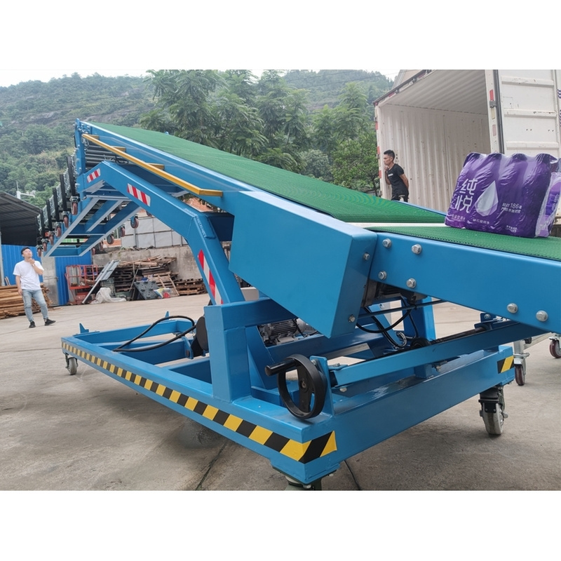 Fertilizer Bag Truck Loading and Unloading Container Belt Conveyor