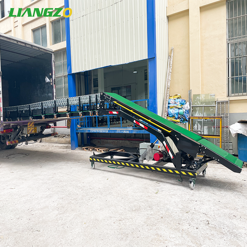 Fertilizer Bag Truck Loading and Unloading Container Belt Conveyor