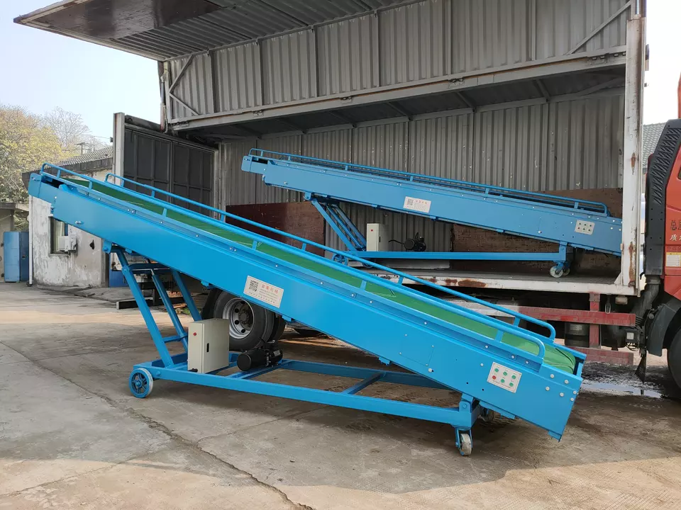 Belt System Foldable Conveyor  for truck loading unloading cargo