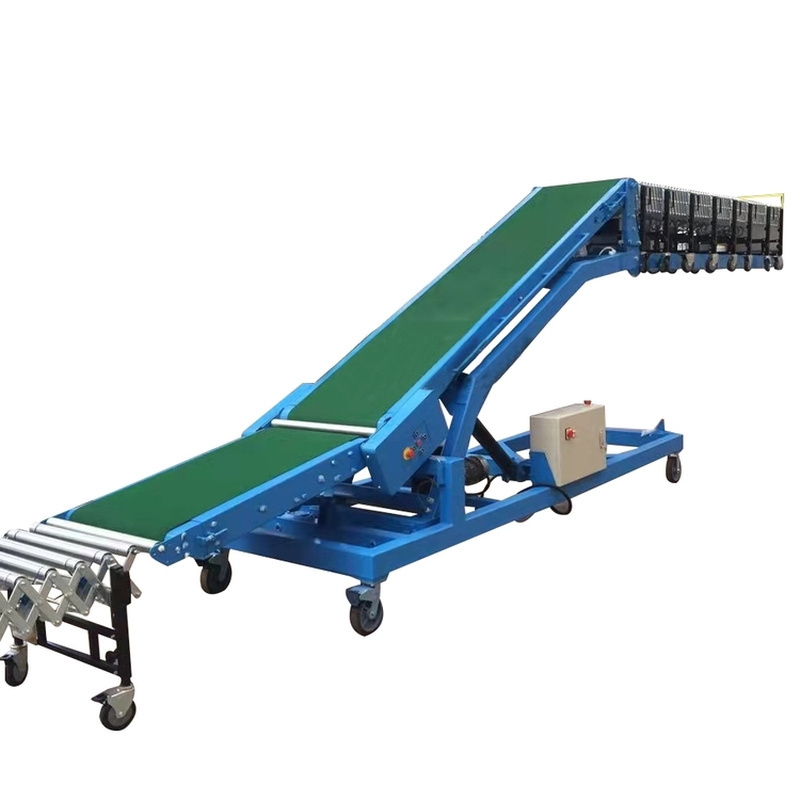 Fertilizer Bag Truck Loading and Unloading Container Belt Conveyor