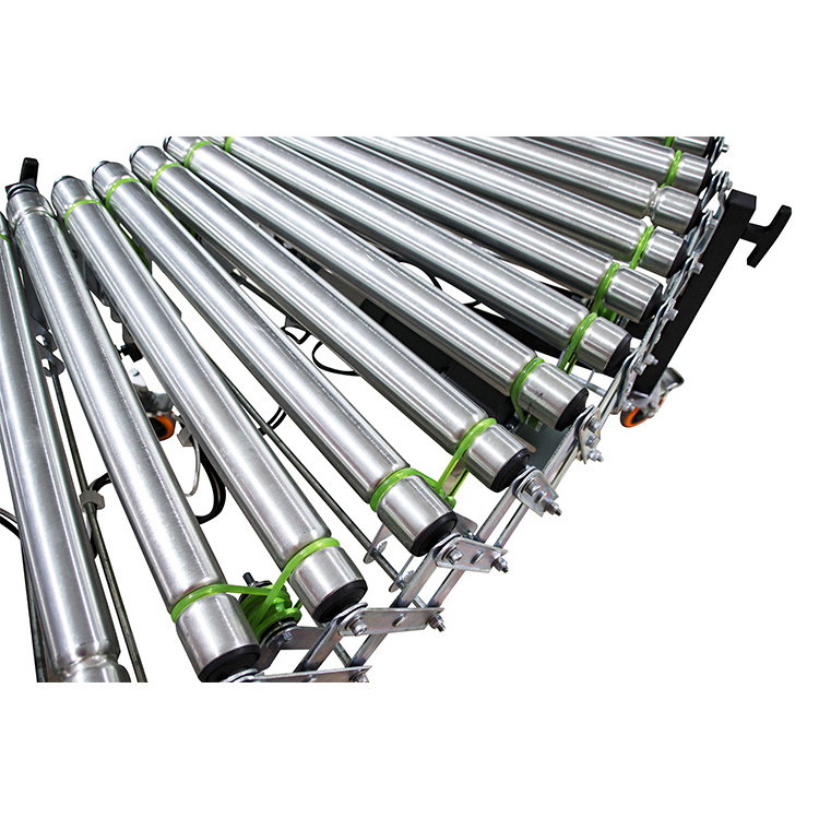 LIANGZO electric power retractable flexible expandable roller conveyor for sale