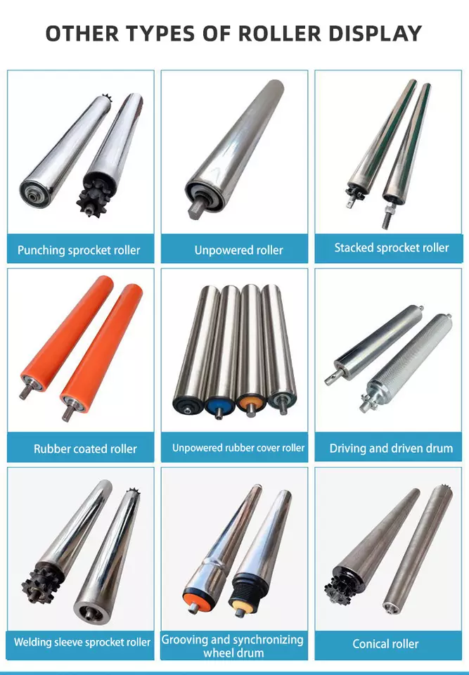 Conveyor roller manufacturer carbon steel gravity roller for material handling equipment parts