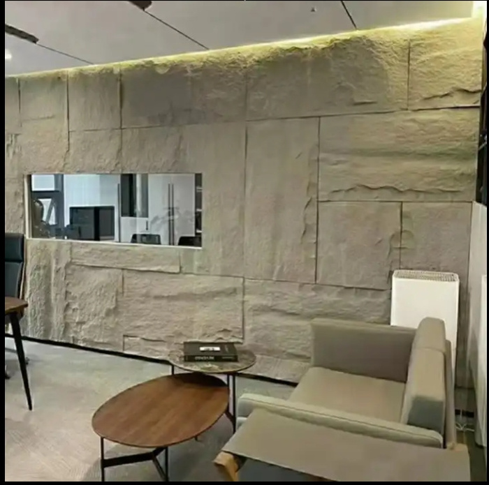 Faux Stacked Stone Panel PU Cladding Wall Panels Artificial Natural Stone Veneer for Outdoor Wall