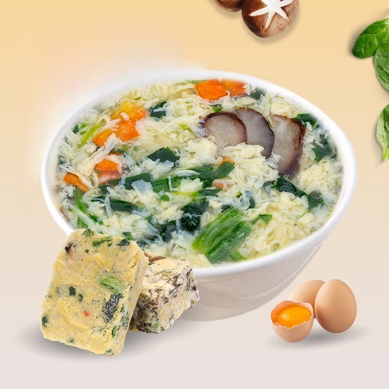 Wholesale freeze dried food instant miso vegetable egg soup chinese solide instant soup