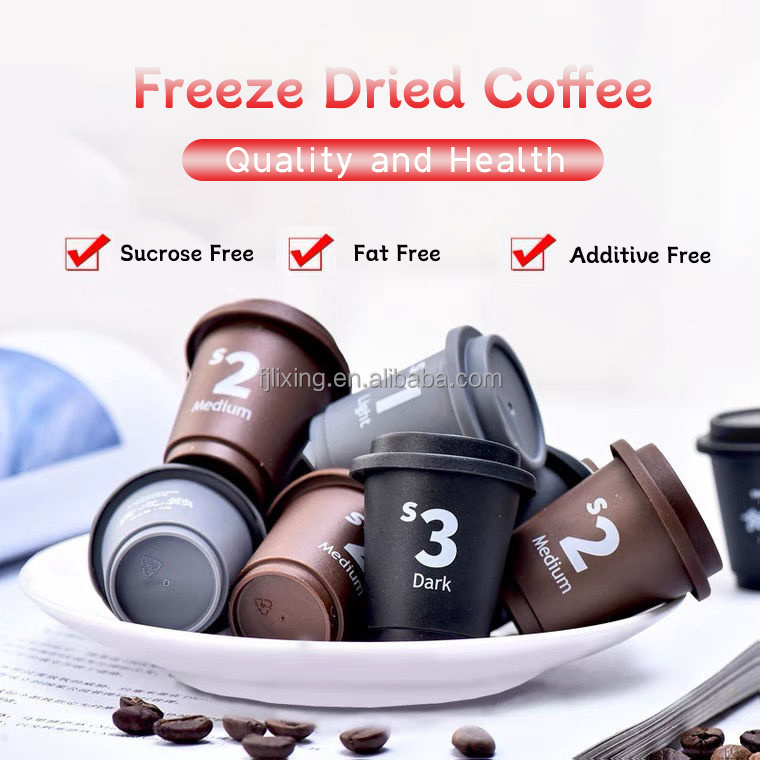 High quality Freeze Dried Coffee extract Cube/powder capsule Freeze-dried Arabica Robusta Instant Coffee