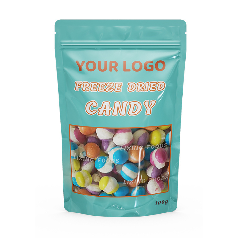 New Product Custom Private Label lixing freeze dried rainbow skittle candy Competitive Fast Delivery Source factory FD candy