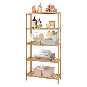 High Quality Factory Supply Bamboo Wooden Storage Shelf Rack Display Stand Countertop Organizer for Bedroom Living Room Bathroom