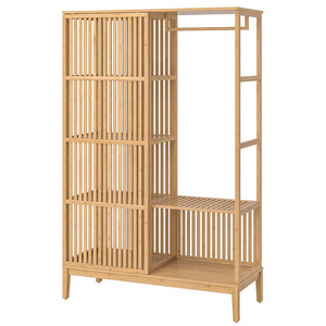 bamboo garment clothes racks coat clothing rack shoe storage shelf hanging rack clothes hook with bottom shoe shelf