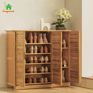 Commercial Solid Wood Shoe Benches Racks with Seat Coat Rack and Luggage Closet Options