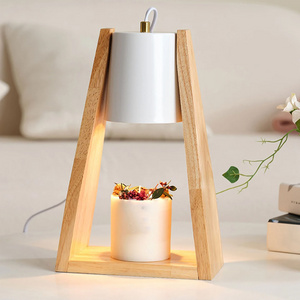 solid wood Fragrance Heater Lamp scented electric candle melts warmer lamp wood base candle warmer lamp remote edition bulb