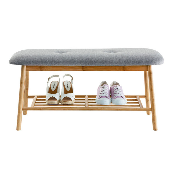 Shoes Rack Shelf Wooden Big Organizer Storage nordic entryway wood bamboo shoe storage bench stool with cushion seat modern