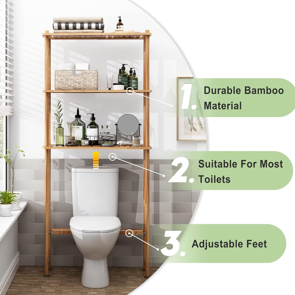 3 layer multipurpose wire bathroom space saver storage shelf over toilet rack over the toilet organizer shelves