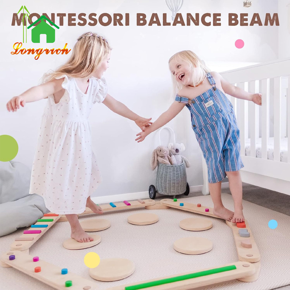 Montessor Toddler Wooden Balance Boards Improve Balance and Core Strength with this Versatile Fitness Equipment Balance Beam